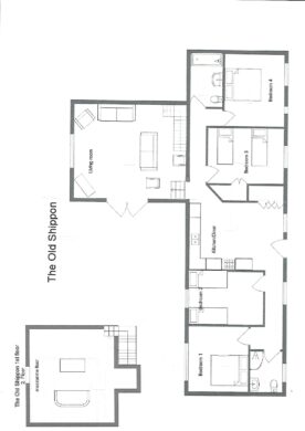 Floor plan for The Old Shippon holiday cottage